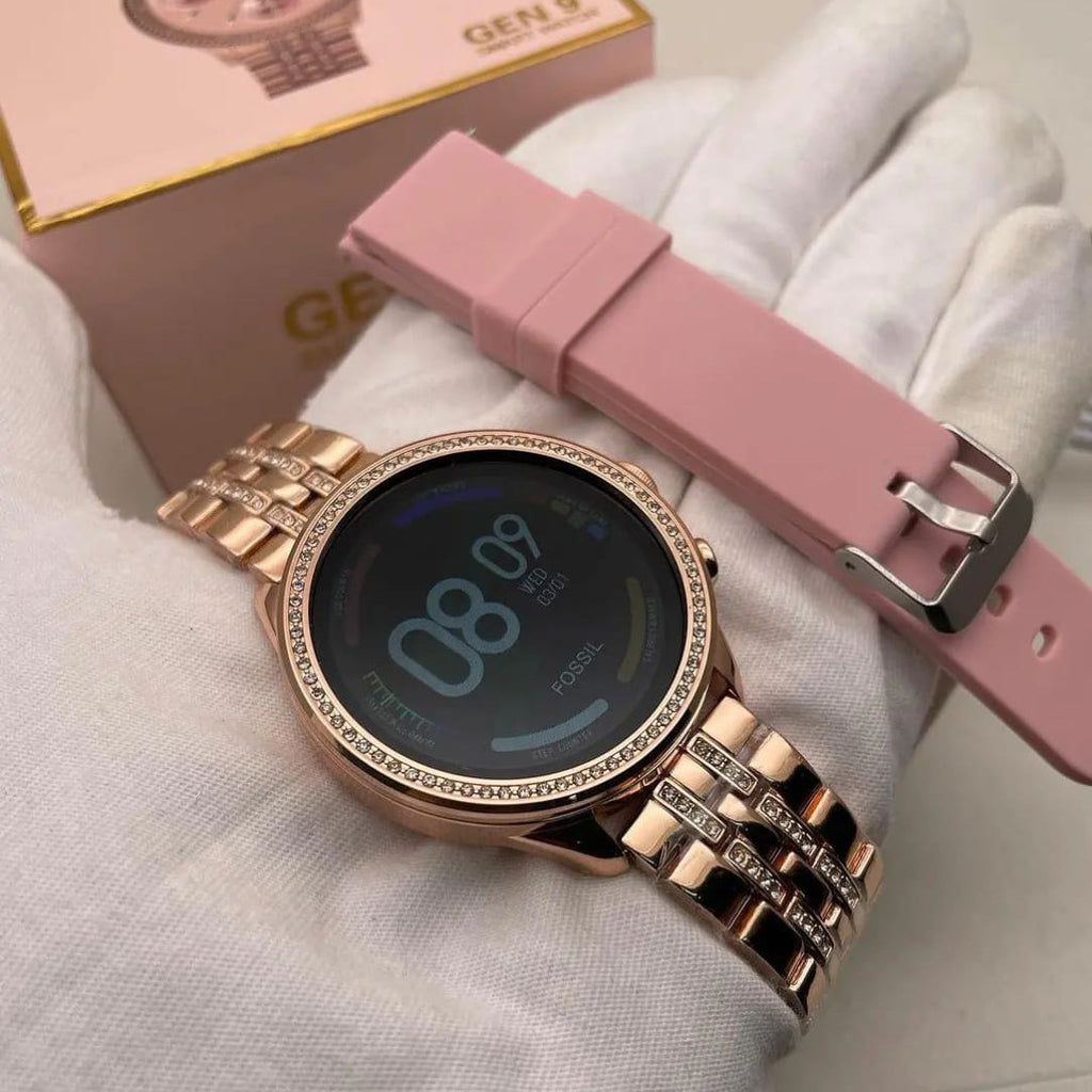 Gen9 Smartwatch for Girls & Women with Metal Strap & HD Display, Bluetooth Calling, 100+ Watch Faces, Health Tracker, Sports Modes